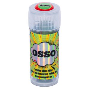 OSSO Twisted Glass Filter 8mm Lime Green  Red Yellow Blue