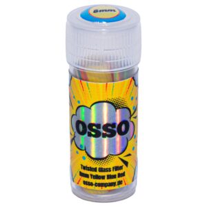 OSSO Twisted Glass Filter 8mm Yellow Blue Red